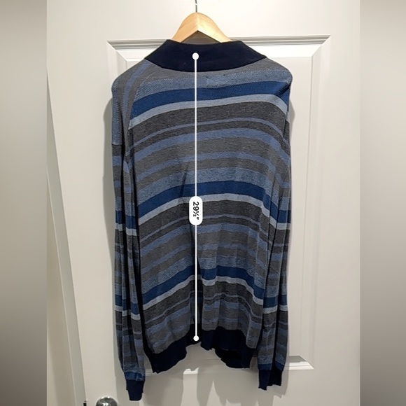 Dockers Striped Pullover 1/4 Zipper Sweater Size XXL - Picture 4 of 6